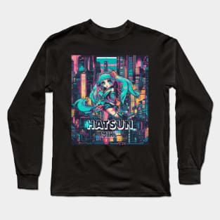 Melodic Pixel Dreams: Hatsune Miku Serenity Long Sleeve T-Shirt